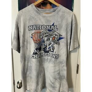Vintage NCAA 90s national championship UK kentucky wildcats shirt size n/a grey